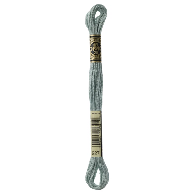 Paquete de 12 DMC 6 hilos bordado algodón 8,7 yardas gris claro verde -117-927