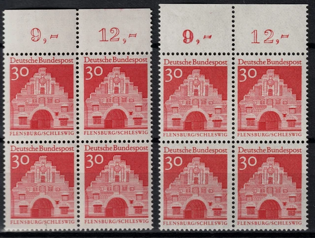 BRD große Bauwerke Mi. - Nr. 493 Viererblock postfrisch RWZ 9,- ausgefüllt
