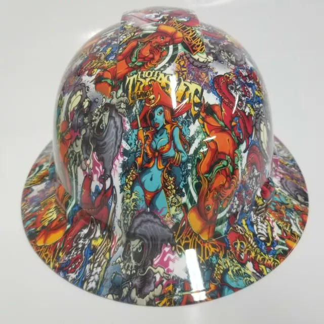 FULL BRIM Hard Hat custom hydro dipped PIRATE BOOTY CAMO SUPER SICK NEW