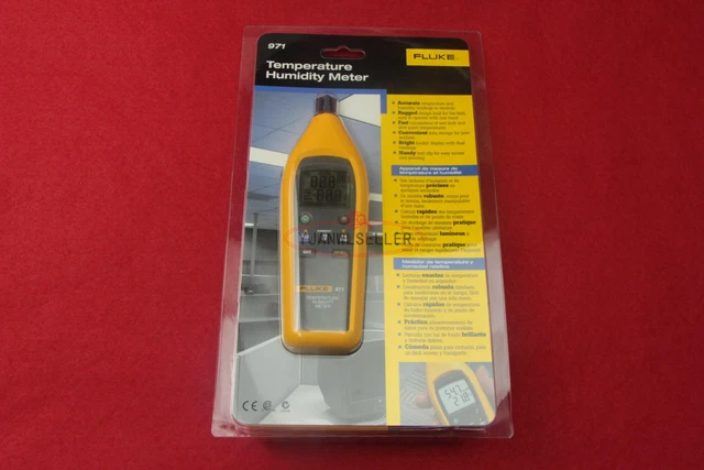 Fluke F971 Temperature Humidity Meter Psychrometer 99 Record Capacity