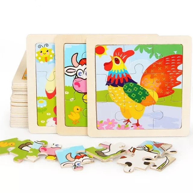 Kids Toys Wooden 3D Puzzle Jigsaw Tangram for Children Puzzles Educational Toys