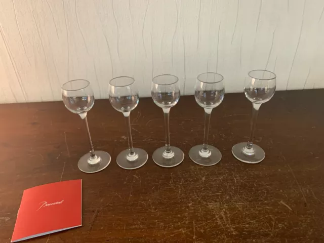 Lot de 5 verres à liqueur en cristal de Baccarat (prix des 5)