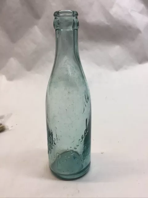 Antique Bottle Scotch Hop Ale Phila Glows Under Black Light Old Green Glass B1