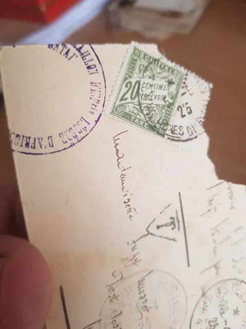 Lettre Poste Aux Armees Afrique/Nord Secteur 408 Maroc Pr Marseille 1925 Taxee 3