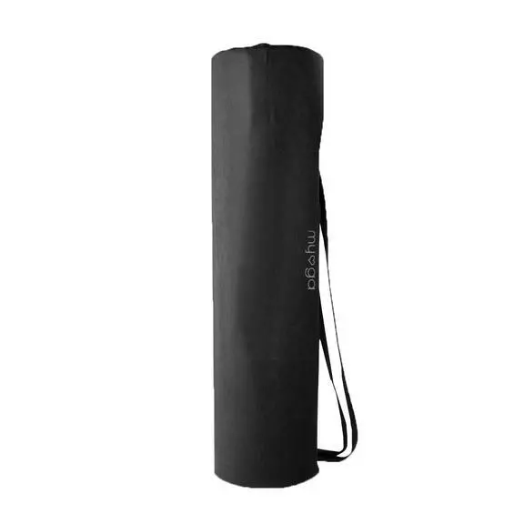 Myga Yoga Mat Carry Bag Strap Pilates Fitness Gym Black Adjustable Handles Long