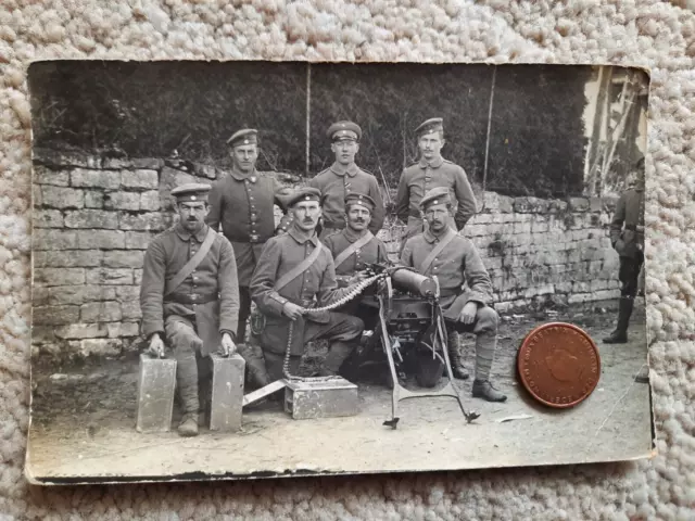 Foto AK MG 08 15 Soldaten Maschinengewehr Abteilung  1 WK Deutsch