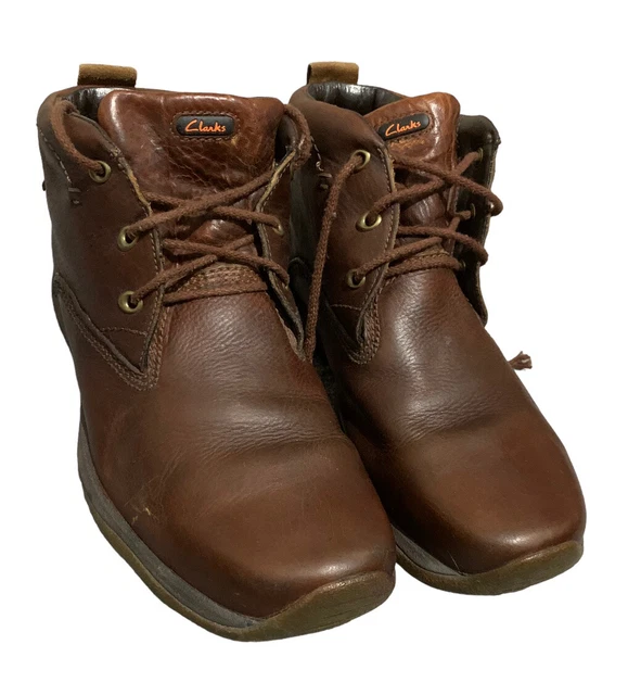 Men's Clarks Active Air Brown Leather Goretex Ankle Boots Lace Up UK Size 10 G
