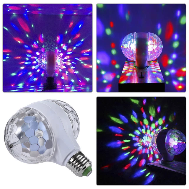 CHRISTMAS PARTY BULB Rotating Disco Stage RGB Lamp E27 LED Lights Crystal Ball EUR 10,14