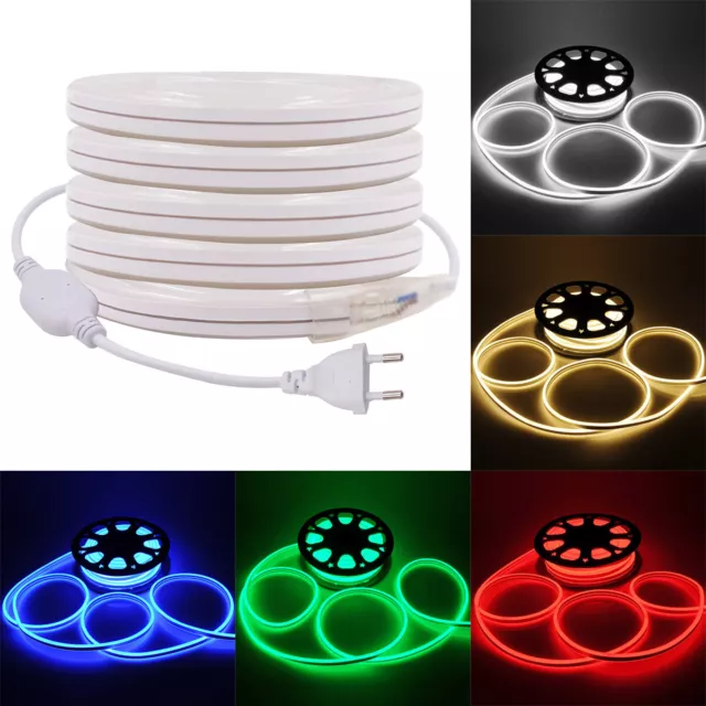 220V 240V LED Neon Light Flex Rope Lamp Advertising Sign Illuminated Decoration