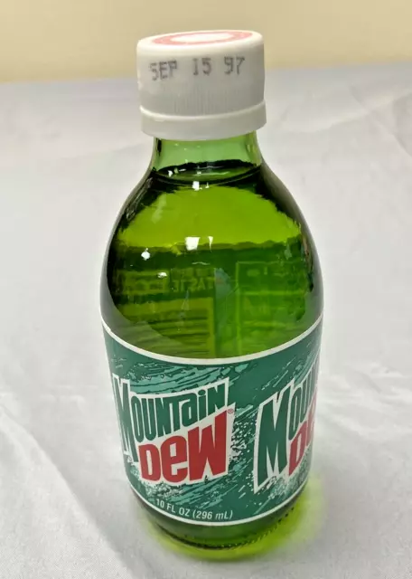 MOUNTAIN DEW GREEN BOTTLE 10oz Unopened 09-15-1997 Extremely Rare!