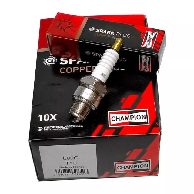 MF0685 - 10 Spark Plug CHAMPION Pitch Short L82C B7HS Piaggio Vespa 125 150 Px