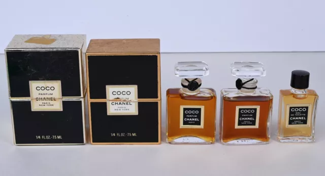 VINTAGE PERFUME COCO Chanel 7.5oz (Set of 2) with Box & 1 Small