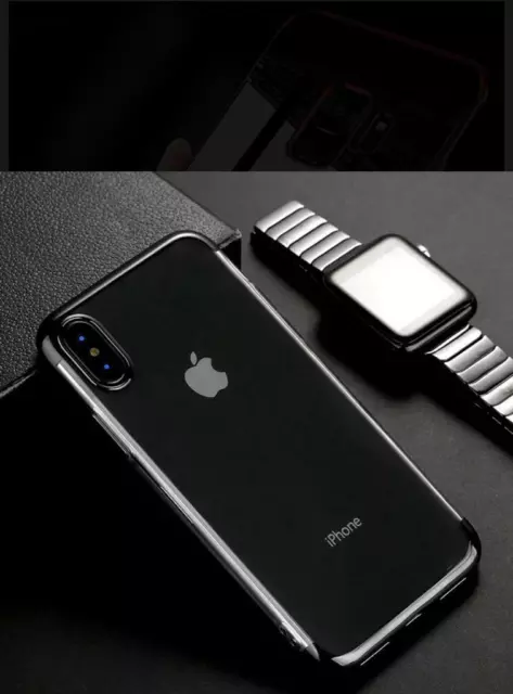 Étui en silicone transparent Apple iPhone housse de luxe ultra mince protection antichoc 3