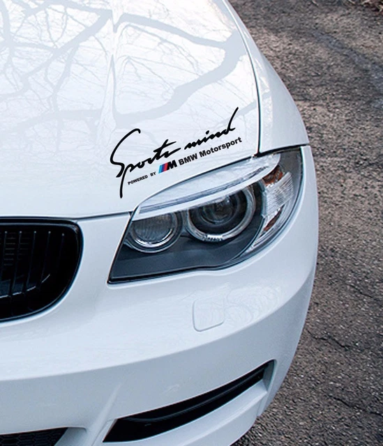 AUTOCOLLANT DÉCALCOMANIE NOIR BMW Sports Mind powered M Motorsport F10