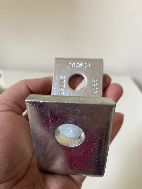 B-Line B155ZN, Strut Angular Fitting, B155 Zn 2H 45D Clsd Ang, 1 PC