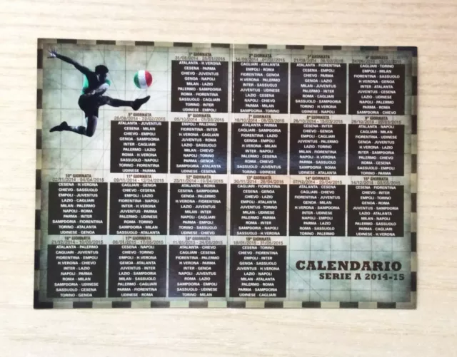 Calendario Tascabile - Campionato Di Calcio Serie A 2014-15 - Regalo Better -New