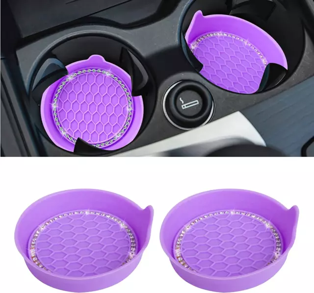 Car Cup Coaster Universal Non-Slip Cup Holders Bling Crystal Rhinestone Car Inte