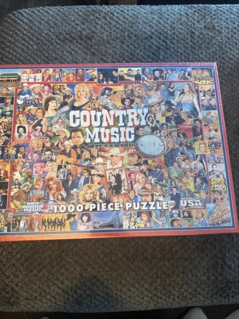 White Mountain Country Music 1000 Piece Puzzle 24"x30" NEW SEALED