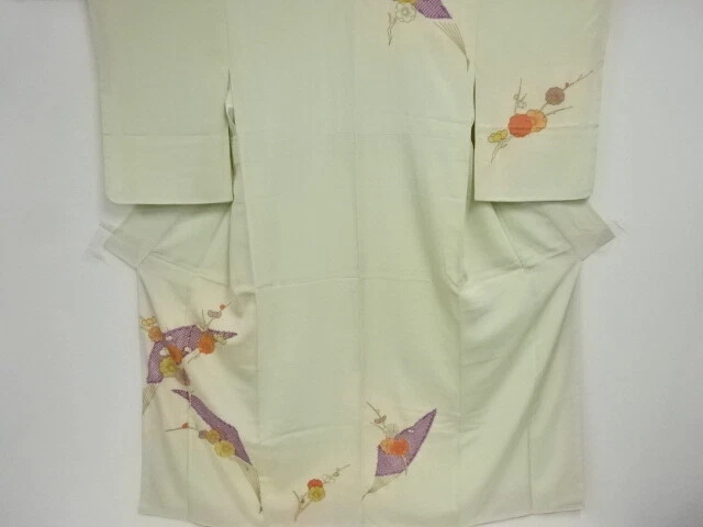41448# Japanese Kimono / Antique Kimono / Embroidery / Ume Blossom