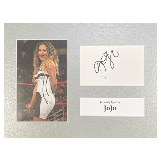 Signed Jojo Photo Display - 12x8 Wrestling Icon +COA