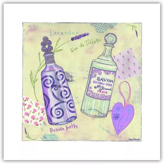 Savon & Lavender by Davies~Bubble Bath~Eau de Toilette~Heart~Bath Mini Art Print
