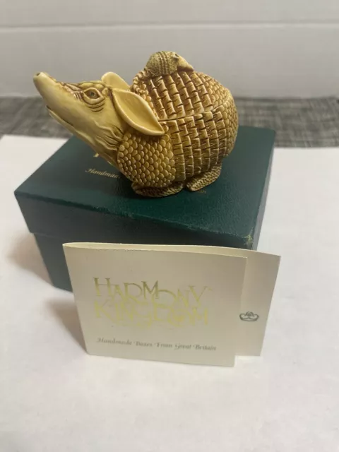 Harmony Kingdom Baby On Board 1993 Armadillo  Made In England In Original Box