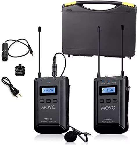 WMX-20 48-Channel UHF Wireless Lavalier Microphone System with 1 Receiver,