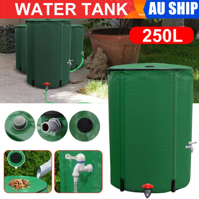 250L Water Tank Portable Rain Storage Camping Caravan Hydroponic High Capacity