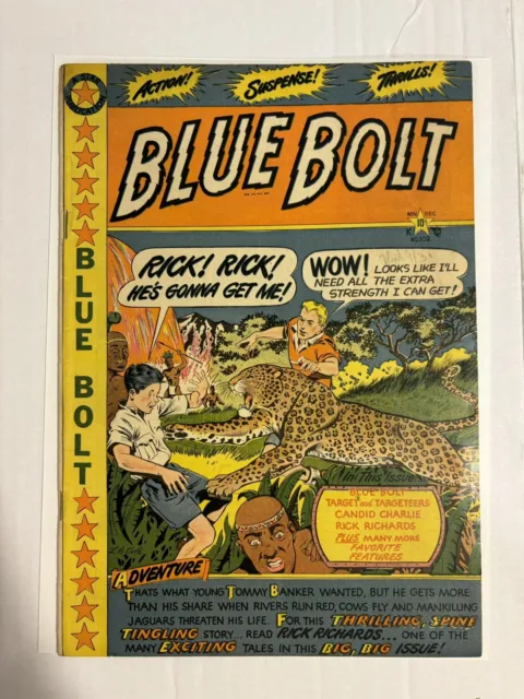 Blue Bolt #102 - VG+ - Star Golden Age Comic - LB Cole cover