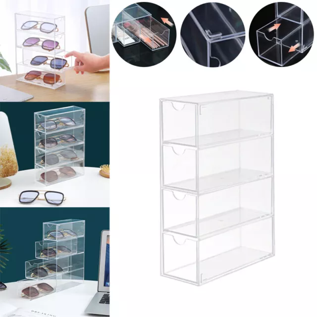 Sunglasses Storage Organizer Transparent Sunglasses Glasses Jewelry Display Box