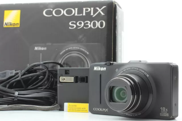 [Near MINT w/Box] Nikon COOLPIX S9300 16.0MP Digital Camera Black From JAPAN