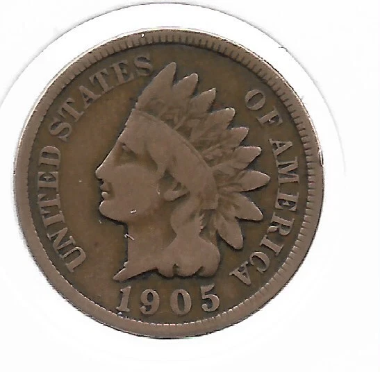 1905 Rare 100 Year Old Indian Head Penny Liberty Cent US Collection Coin LOT J32