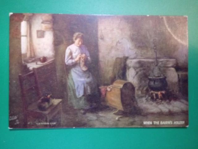 Cartolina When The Bairn's Asleep -Scottish Life And Character - Viaggiata 1916