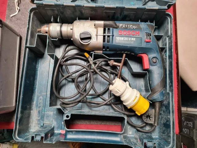 BOSCH GSB 21-2 RE PROFESSIONAL IMPACT HAMMER DRILL 110V fully working