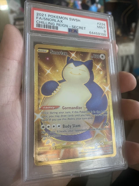 2021 Pokemon SWSH FA/Snorlax Chilling Reign Secret #224 PSA 9