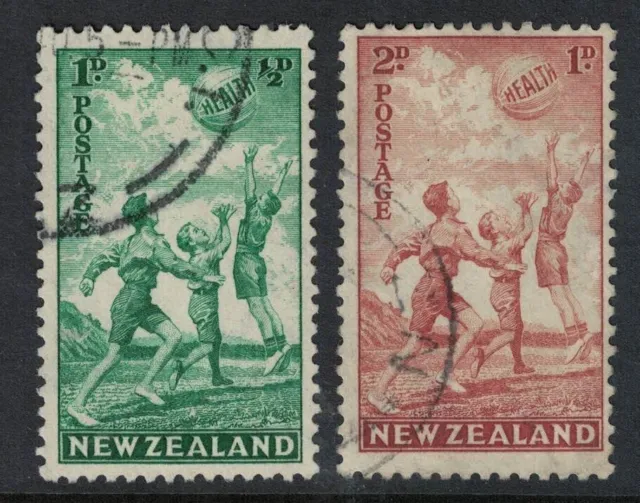 new zealand stamps - 1940 - health issue - fine used - sg628-629 -scarce HCV