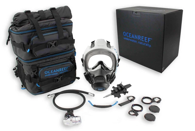 Ocean Reef Neptune III Divers Full Face Diving Mask Medium/Large White Package