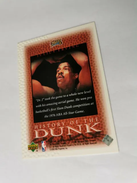 JULIUS ERVING 2000 Upper Deck History Of the Dunk #51 PHILADELPHIA 76ers 2