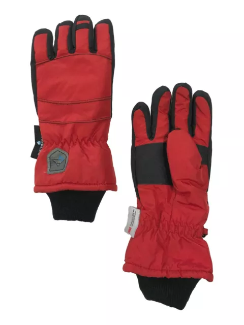 Boys Red & Black Thinsulate Snow & Ski Winter Gloves