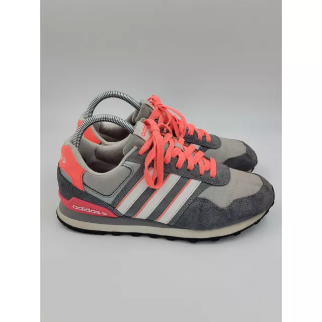 Adidas Womens Neo Label Runeo Sneakers Shoes Sz 8 Pink & Grey