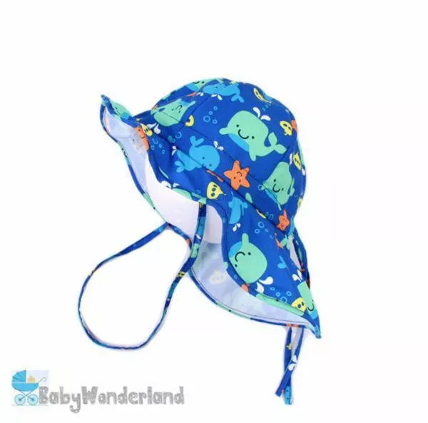 Baby Girl Boy Long Brim UV Protection Sun Hat Summer Beach Bucket Cap Kids 0-8Y