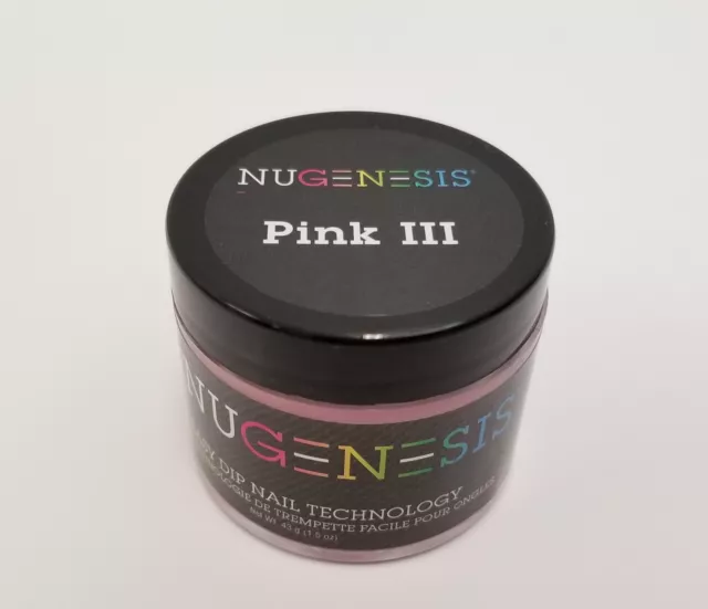 Nugenesis Easy Dipping system color powder 2oz - PINK III (Dark Pink)