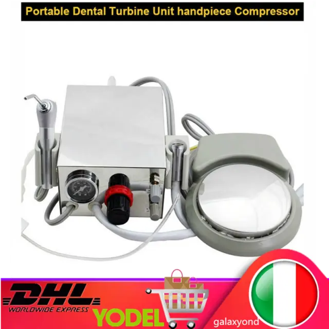 Dentista Odontotecnico Meccanico Turbina 4 Hole Dental Portable Turbine Unit DE