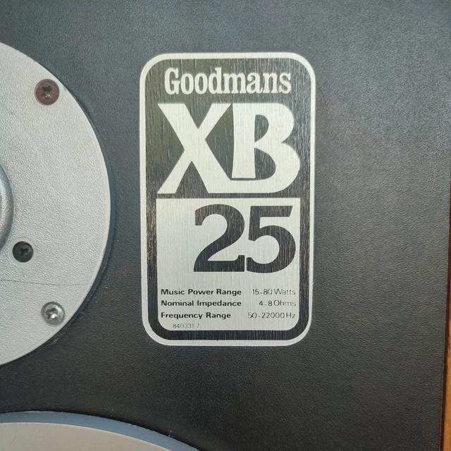 VINTAGE GOODMANS XB25 HiFi Speakers 80 W Superb Sound Output £31 92 VINTAGE GOODMANS XB25 HiFi Speakers 80 W Superb Sound Output £31 92