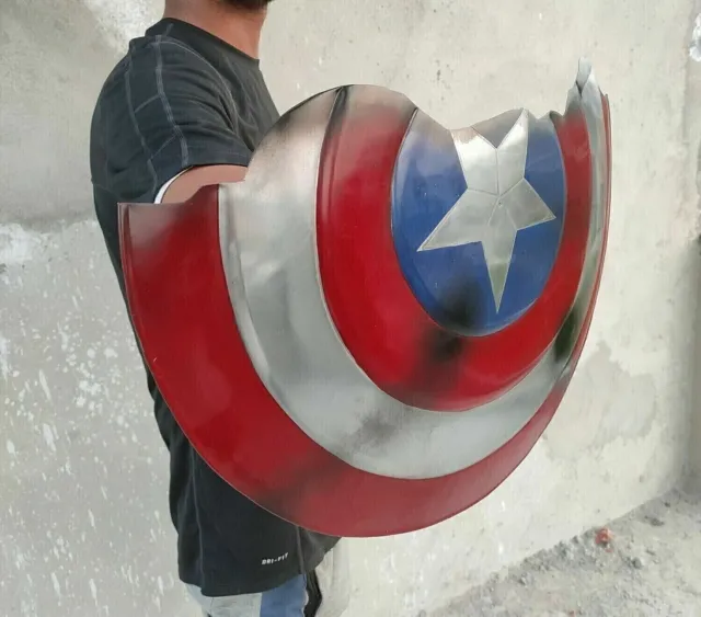 Captain America Broken Shield Metal Prop Replica Avengers Endgame Cosplay Shield