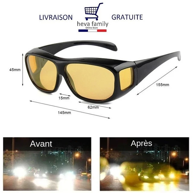 Surlunettes Vision De Nuit Anti Eblouissement Lunette Conduite