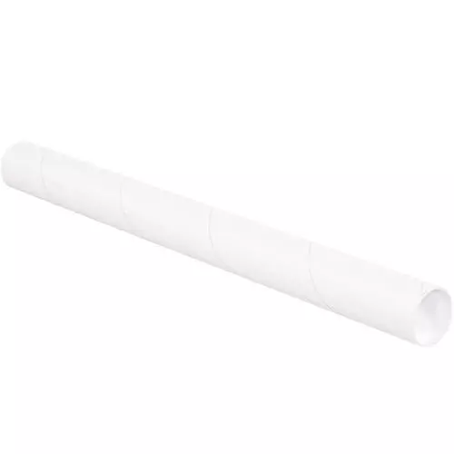 Myboxsupply 2 2.5/5.1x38.1cm Blanc Tubes avec Bouchons, 34 Par Étui