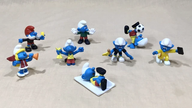 SCHTROUMPF: SET 2004 FOOTBALL - Lot de 8 figurines (Smurf Pitufo