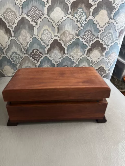 Vintage Thorens music jewelry box Switzerland antique wooden musical box
