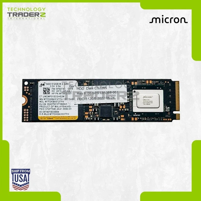 MICRON M.2 NVME 512GB SSD PCIe 4.0 size 2230 $100.00 - PicClick CA